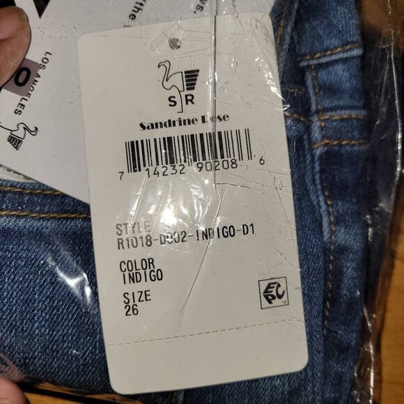 Sandrine Rose Mid-Rise Skinny Denim Jeans Indigo Size 26 - Picture 8 of 9